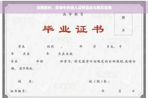 详细解析，政审中的收入证明需求与撰写指南