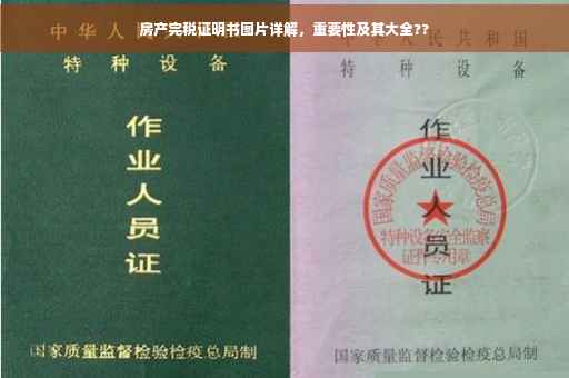 房产完税证明书图片详解，重要性及其大全??
