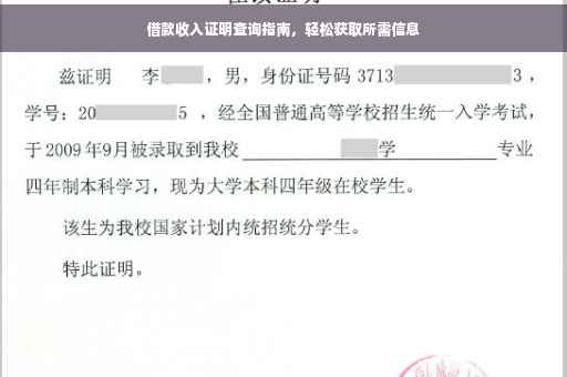 借款收入证明查询指南，轻松获取所需信息