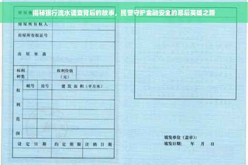 揭秘银行流水调查背后的故事，民警守护金融安全的幕后英雄之路