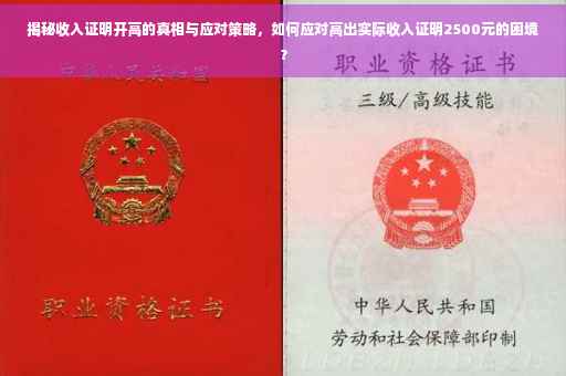 揭秘收入证明开高的真相与应对策略，如何应对高出实际收入证明2500元的困境？