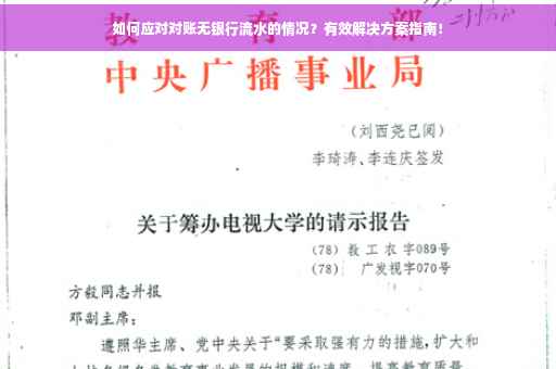 如何应对对账无银行流水的情况？有效解决方案指南！