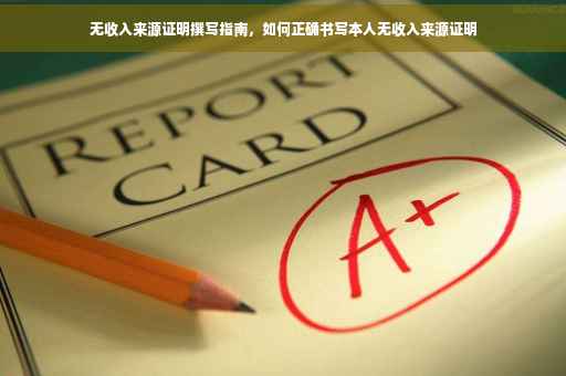 无收入来源证明撰写指南，如何正确书写本人无收入来源证明