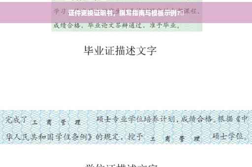 证件更换证明书，撰写指南与模板示例?✨