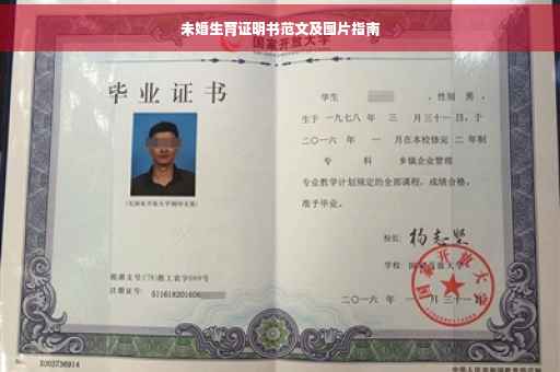 未婚生育证明书范文及图片指南