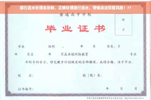 银行流水处理全攻略，正确处理银行流水，警惕违法犯罪风险！??