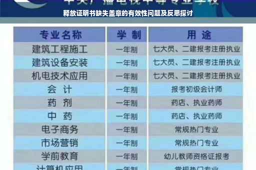 释放证明书缺失盖章的有效性问题及反思探讨