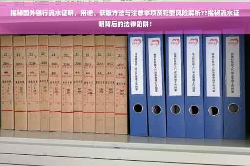 揭秘国外银行流水证明，用途、获取方法与注意事项及犯罪风险解析??揭秘流水证明背后的法律陷阱！