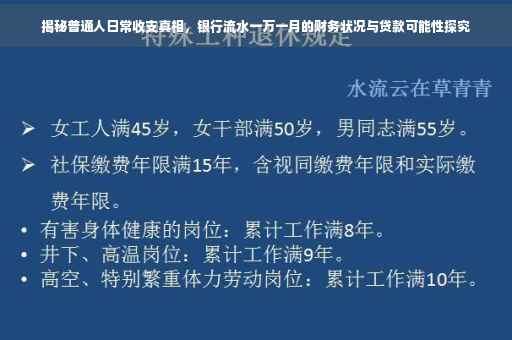 揭秘普通人日常收支真相，银行流水一万一月的财务状况与贷款可能性探究
