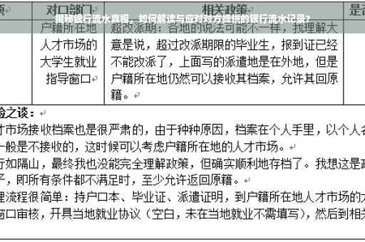 揭秘银行流水真相，如何解读与应对对方提供的银行流水记录？