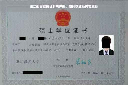 阳江刑满释放证明书详解，如何获取及内容解读