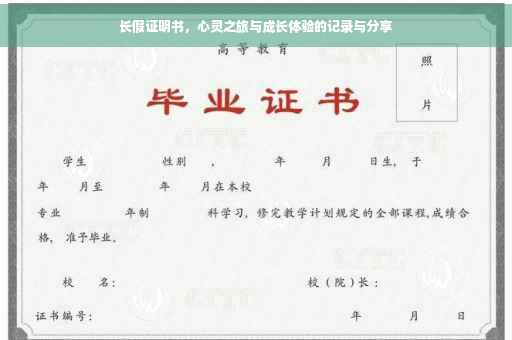 长假证明书，心灵之旅与成长体验的记录与分享