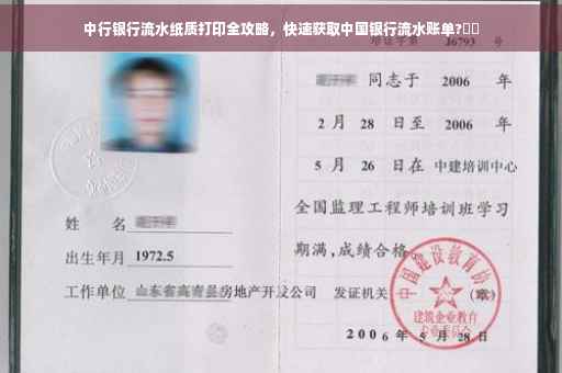 中行银行流水纸质打印全攻略，快速获取中国银行流水账单?⚡️