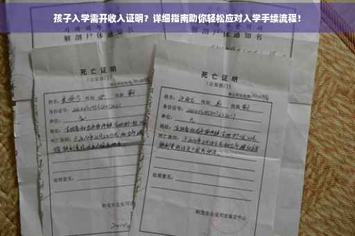 孩子入学需开收入证明？详细指南助你轻松应对入学手续流程！