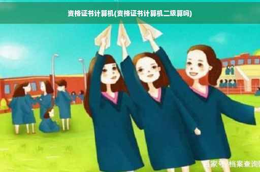 资格证书计算机(资格证书计算机二级算吗)