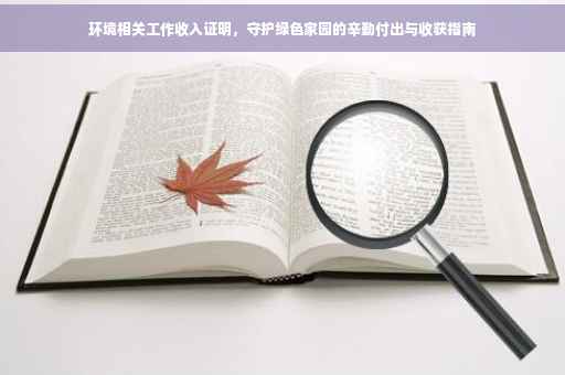 环境相关工作收入证明，守护绿色家园的辛勤付出与收获指南