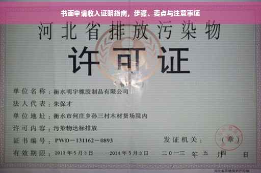 书面申请收入证明指南，步骤、要点与注意事项