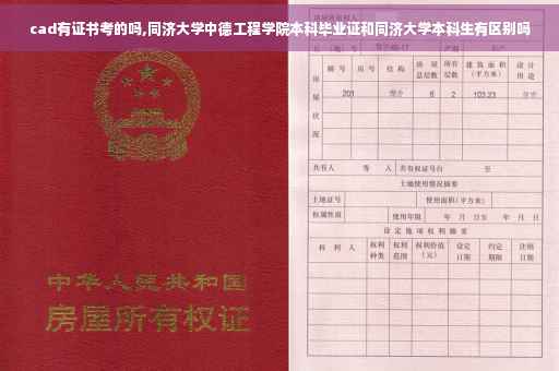 cad有证书考的吗,同济大学中德工程学院本科毕业证和同济大学本科生有区别吗