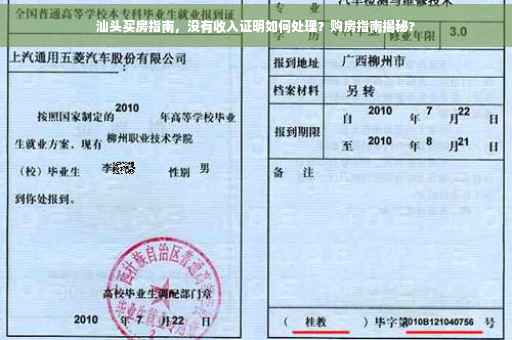 汕头买房指南，没有收入证明如何处理？购房指南揭秘?