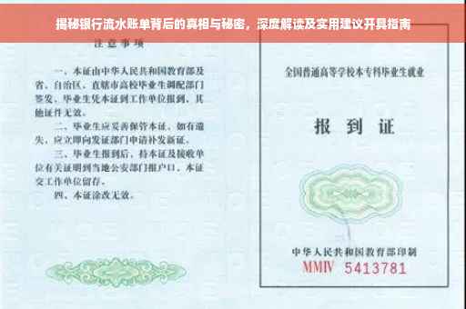 揭秘银行流水账单背后的真相与秘密，深度解读及实用建议开具指南