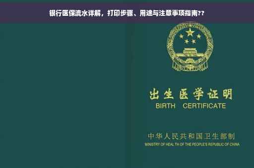 银行医保流水详解，打印步骤、用途与注意事项指南??