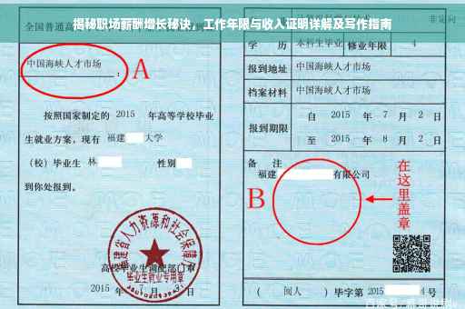 揭秘职场薪酬增长秘诀，工作年限与收入证明详解及写作指南