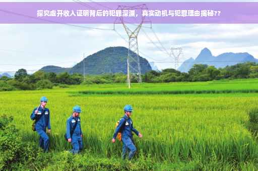 探究虚开收入证明背后的犯罪深渊，真实动机与犯罪理由揭秘??