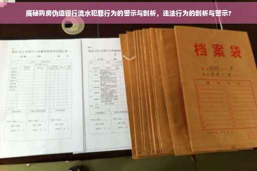揭秘购房伪造银行流水犯罪行为的警示与剖析，违法行为的剖析与警示?