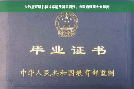 乡政府证明书格式详解及其重要性，乡政府证明大全指南