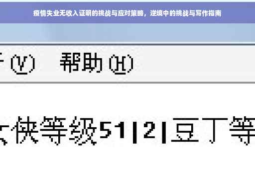 疫情失业无收入证明的挑战与应对策略，逆境中的挑战与写作指南