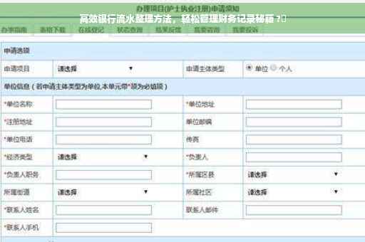 高效银行流水整理方法，轻松管理财务记录秘籍 ?✨