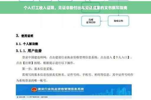 个人打工收入证明，见证辛勤付出与劳动成果的文书撰写指南