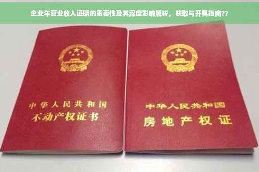 企业年营业收入证明的重要性及其深度影响解析，获取与开具指南??