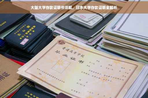 大阪大学存款证明书详解，日本大学存款证明全解析