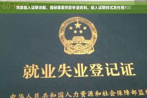 贷款收入证明详解，揭秘重要贷款申请资料，收入证明样式及作用?⚡️