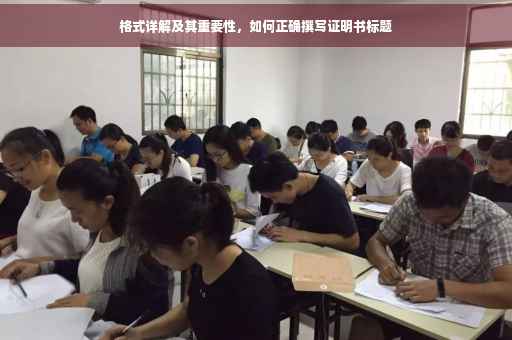 格式详解及其重要性，如何正确撰写证明书标题
