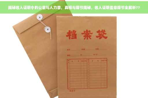 揭秘收入证明中的公章与人力章，真相与细节揭秘，收入证明盖章细节全解析??