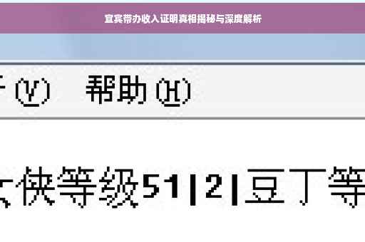 宜宾带办收入证明真相揭秘与深度解析