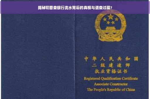 揭秘犯罪查银行流水背后的真相与调查过程?