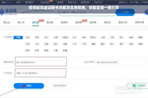 招投标完成证明书详解及实用指南，获取渠道一网打尽