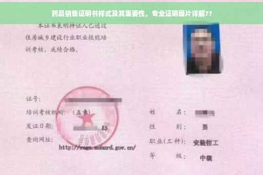 药品销售证明书样式及其重要性，专业证明图片详解??