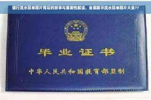 银行流水回单图片背后的故事与重要性解读，全面展示流水回单图片大全??