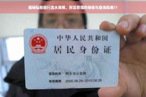 揭秘私帐银行流水真相，财富管理的秘密与查询指南??