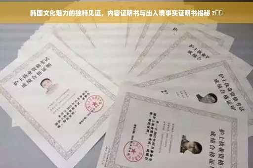 韩国文化魅力的独特见证，内容证明书与出入境事实证明书揭秘 ?⚡️