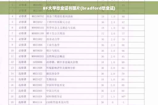 BF大学毕业证书图片(bradford毕业证)