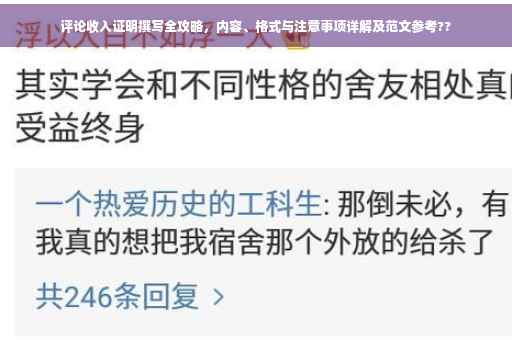 评论收入证明撰写全攻略，内容、格式与注意事项详解及范文参考??