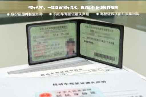 招行APP，一键查看银行流水，理财轻松便捷操作指南