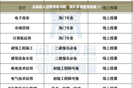 车祸收入证明模板详解，图片及其使用指南 ??