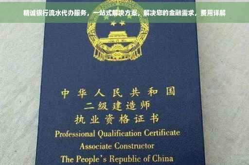 精诚银行流水代办服务，一站式解决方案，解决您的金融需求，费用详解
