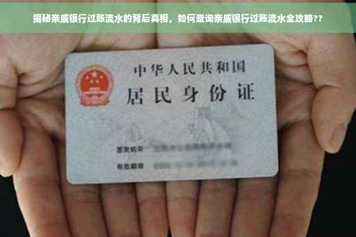 揭秘亲戚银行过账流水的背后真相，如何查询亲戚银行过账流水全攻略??